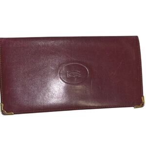 Must de Cartier Bifold Burgundy Leather Wallet
